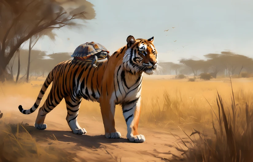 Conte traditionnel a écoute la tortue et le tigre